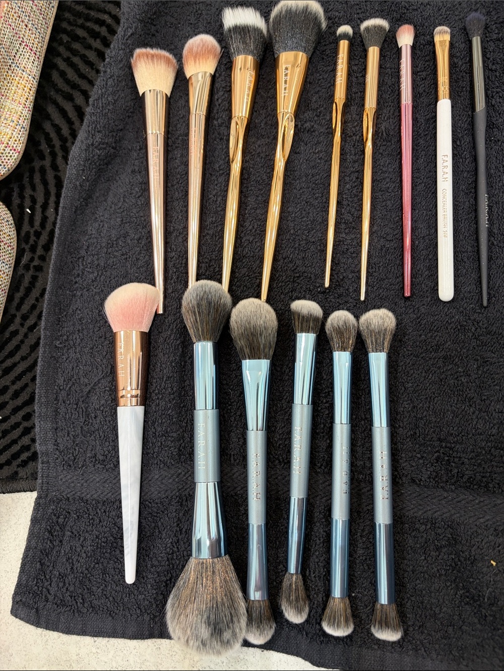 F.A.R.A.H Makeup Brush Set - Multi-Color Face & Eye Brushes